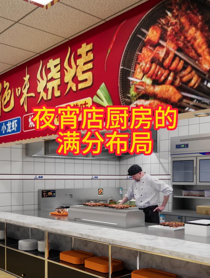 夜宵店厨房的满分布局
