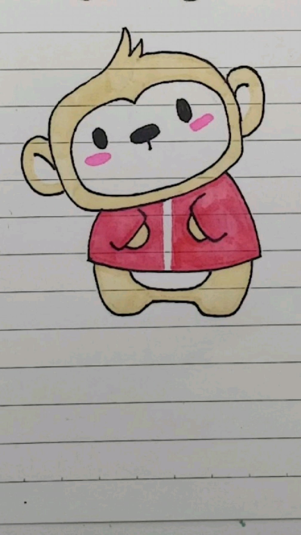 可爱的小猴子简笔画