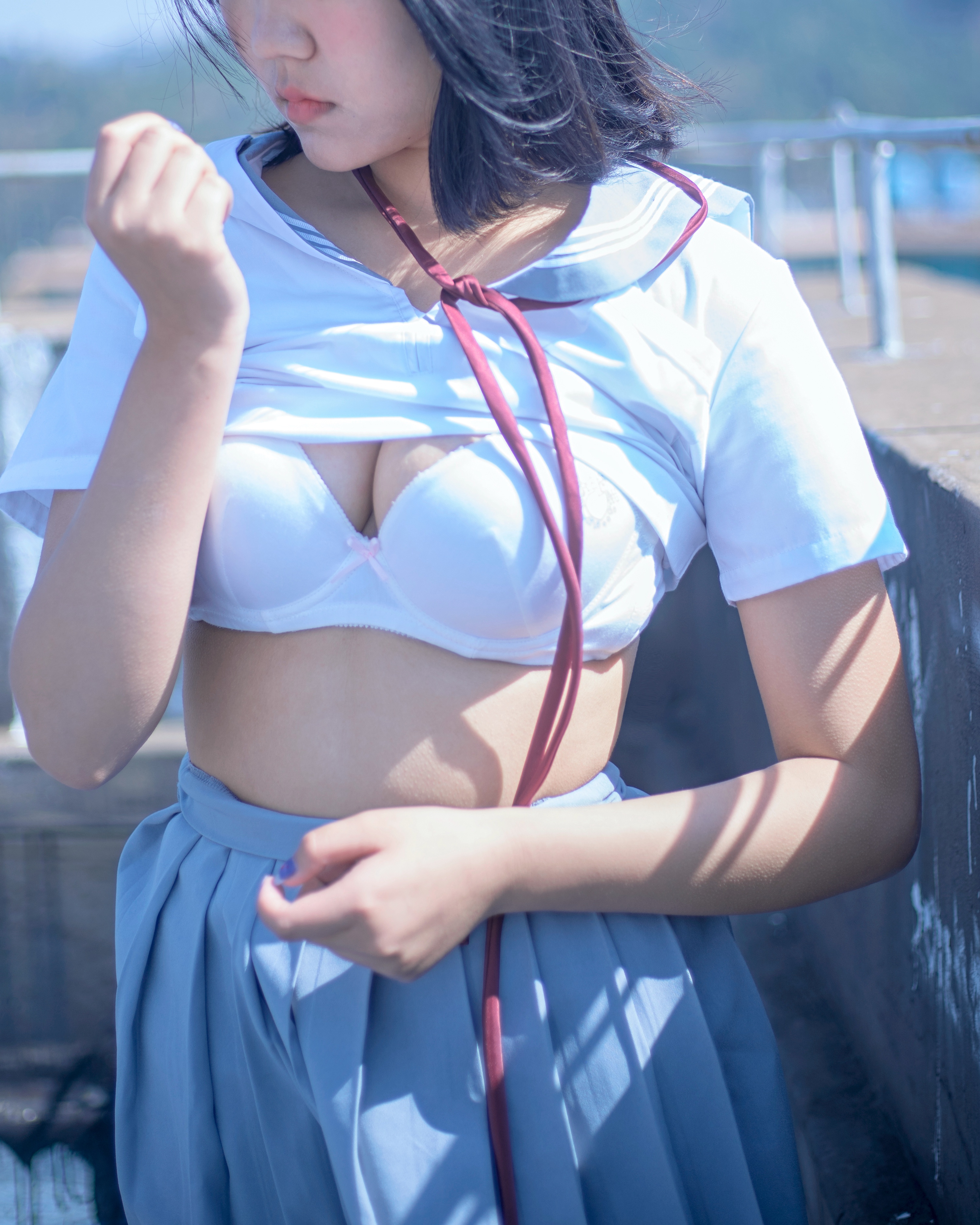 图片[19]-汐 NO.004 – 天台JK[40P108M]-六色网