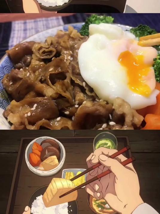 溏心蛋酱汁肥牛饭,饿的举手