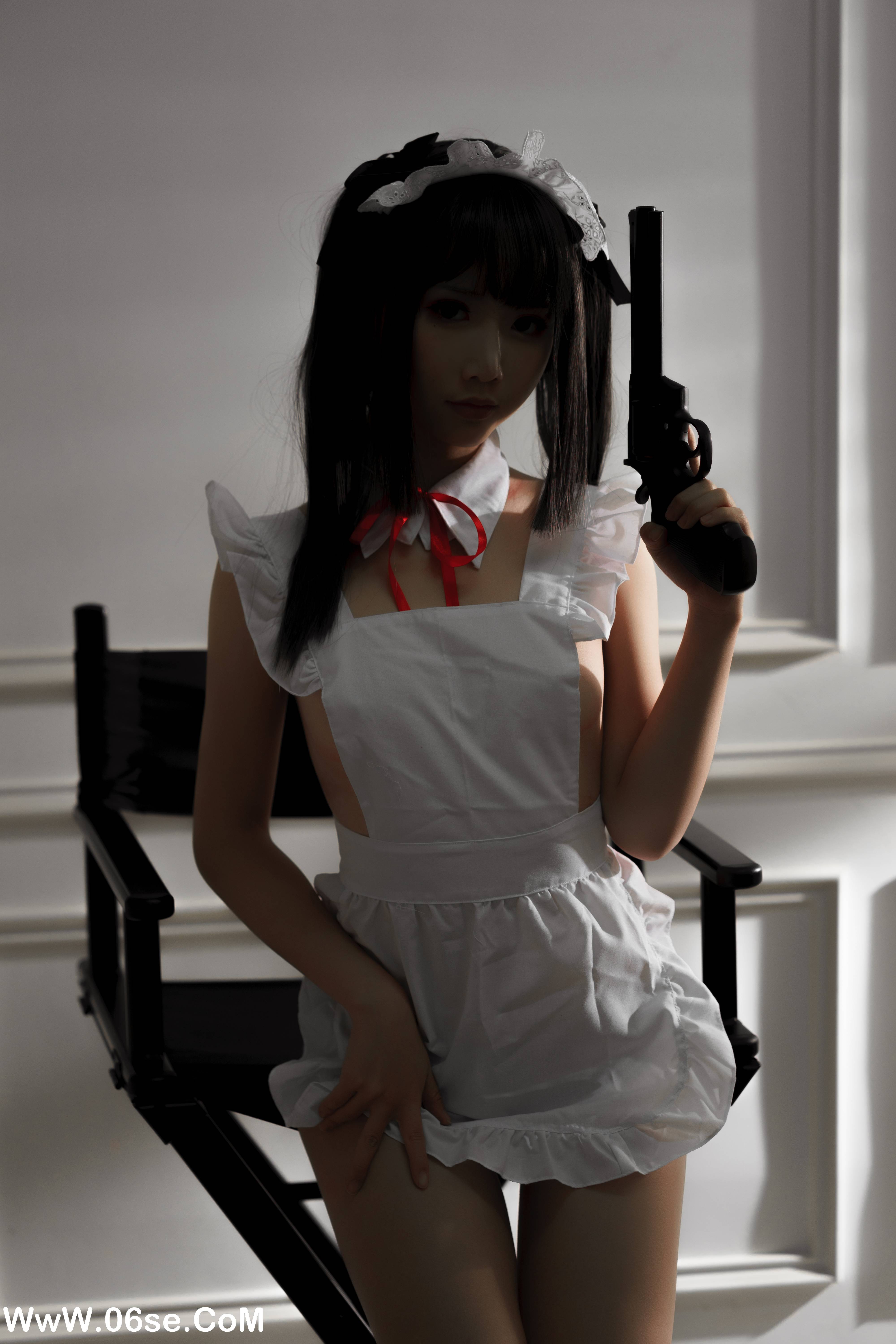 图片[15]-Coser面饼仙儿 NO.037 – 左轮女仆[15P124M]-六色网