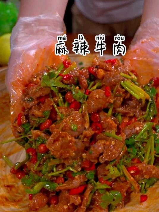 上次凉拌牛肉播放量破百,麻辣牛肉做法简单快来试试!