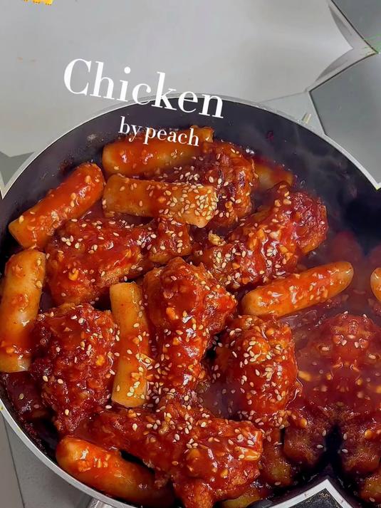 超简单的韩式年糕炸鸡～真的超过瘾