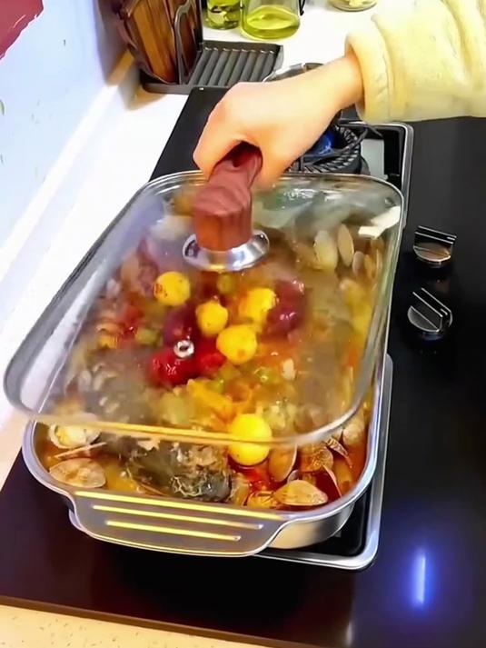 明火电磁炉都能用的烤鱼盘,不锈钢材质,烤鱼,小火锅都可以