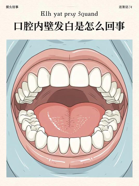 口腔内壁发白是怎么回事 #健康扬帆季#