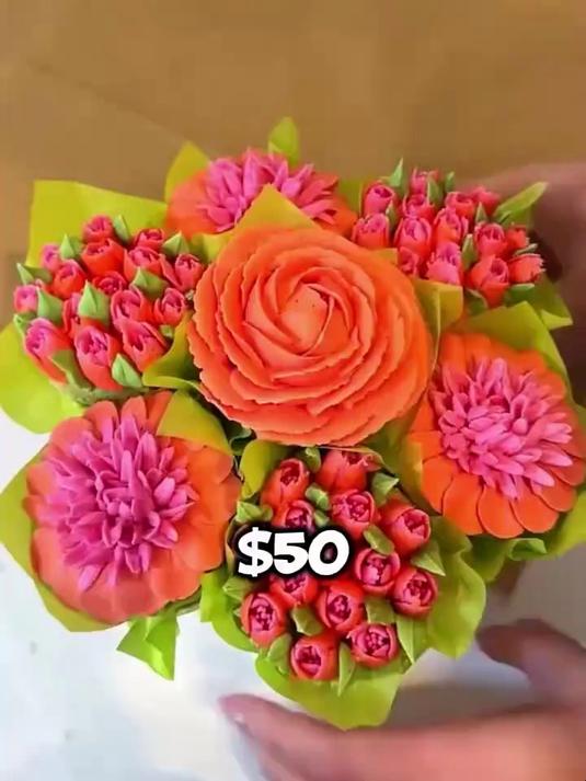 #百度AI春晚#纸杯蛋糕制作的艺术品