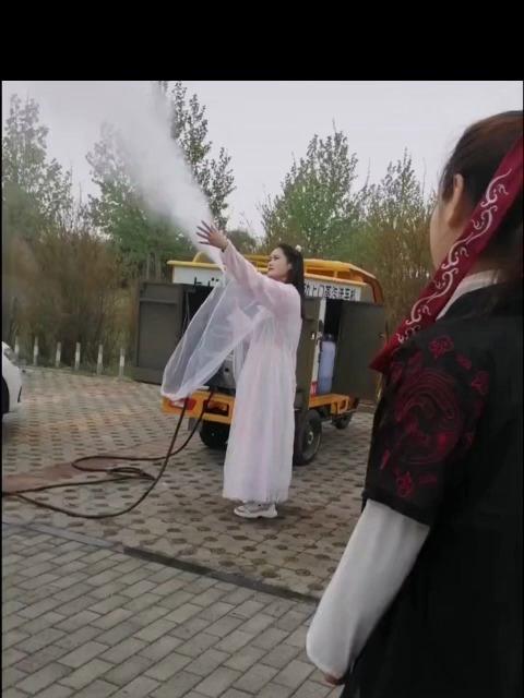 闯王移动蒸汽洗车机,三轮电瓶+300L水箱,小区地库随叫随到