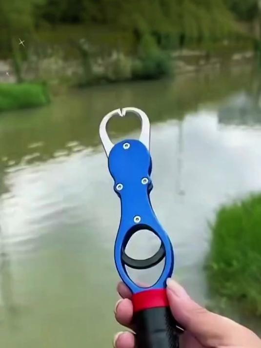 多功能铝合金带称取鱼器控鱼器控鱼钳夹鱼器抓鱼称鱼器渔具用品