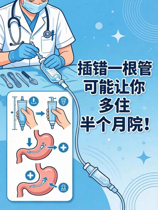 胃管的操作及注意事项，插错一根管可能让你多住半个月院！