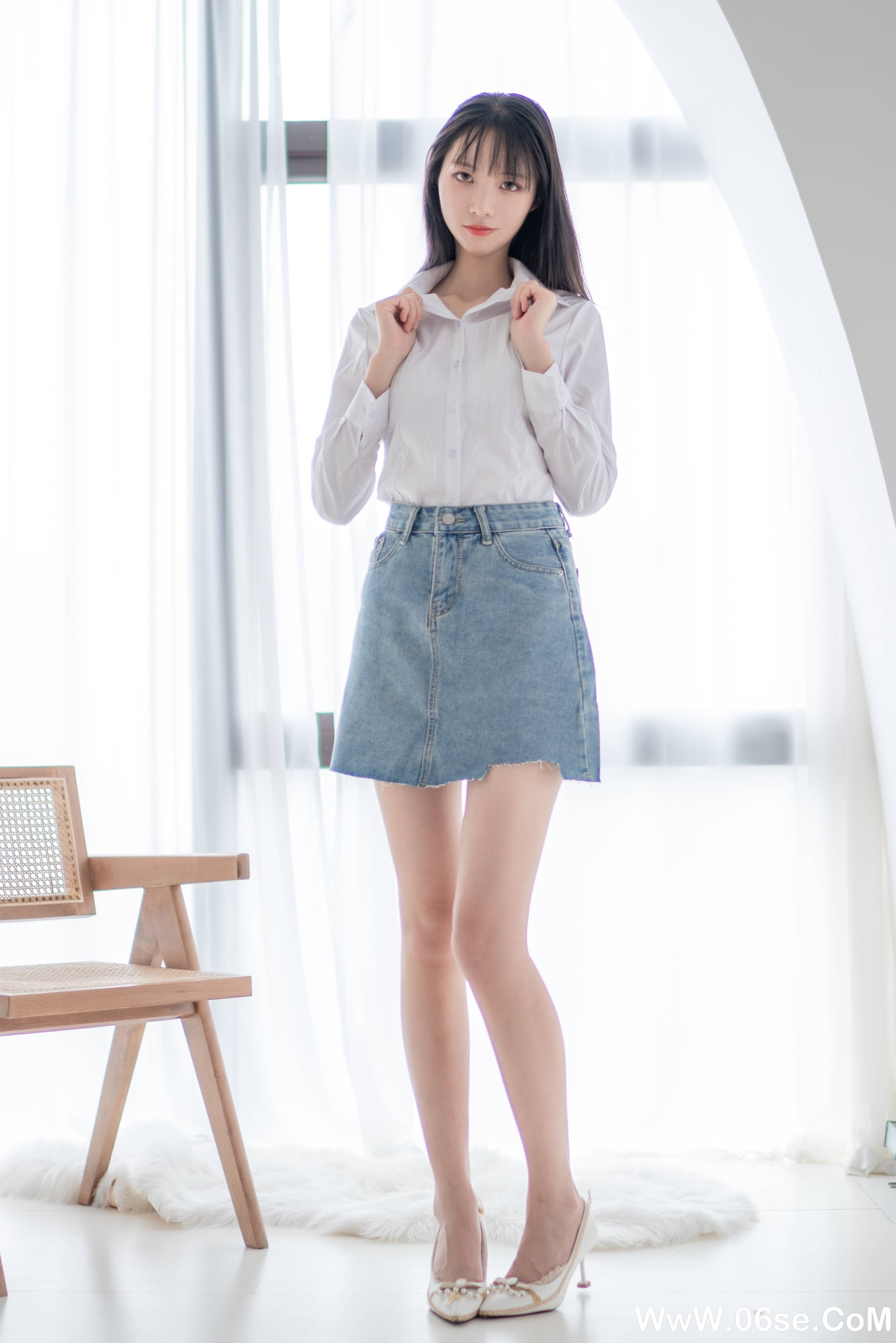 图片[12]-西瓜少女 NO.017 –  衬衫牛仔裙 [61P297M]-六色网
