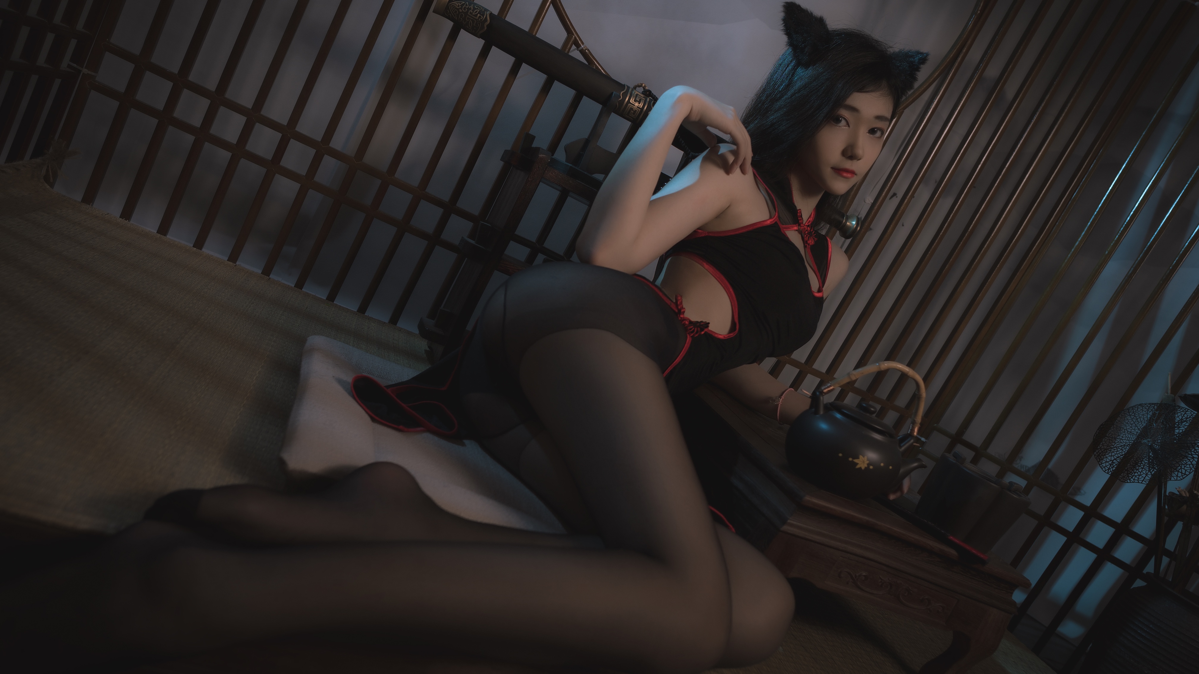 图片[9]-南桃 NO.006 – 黑丝旗袍[25P32M]-六色网