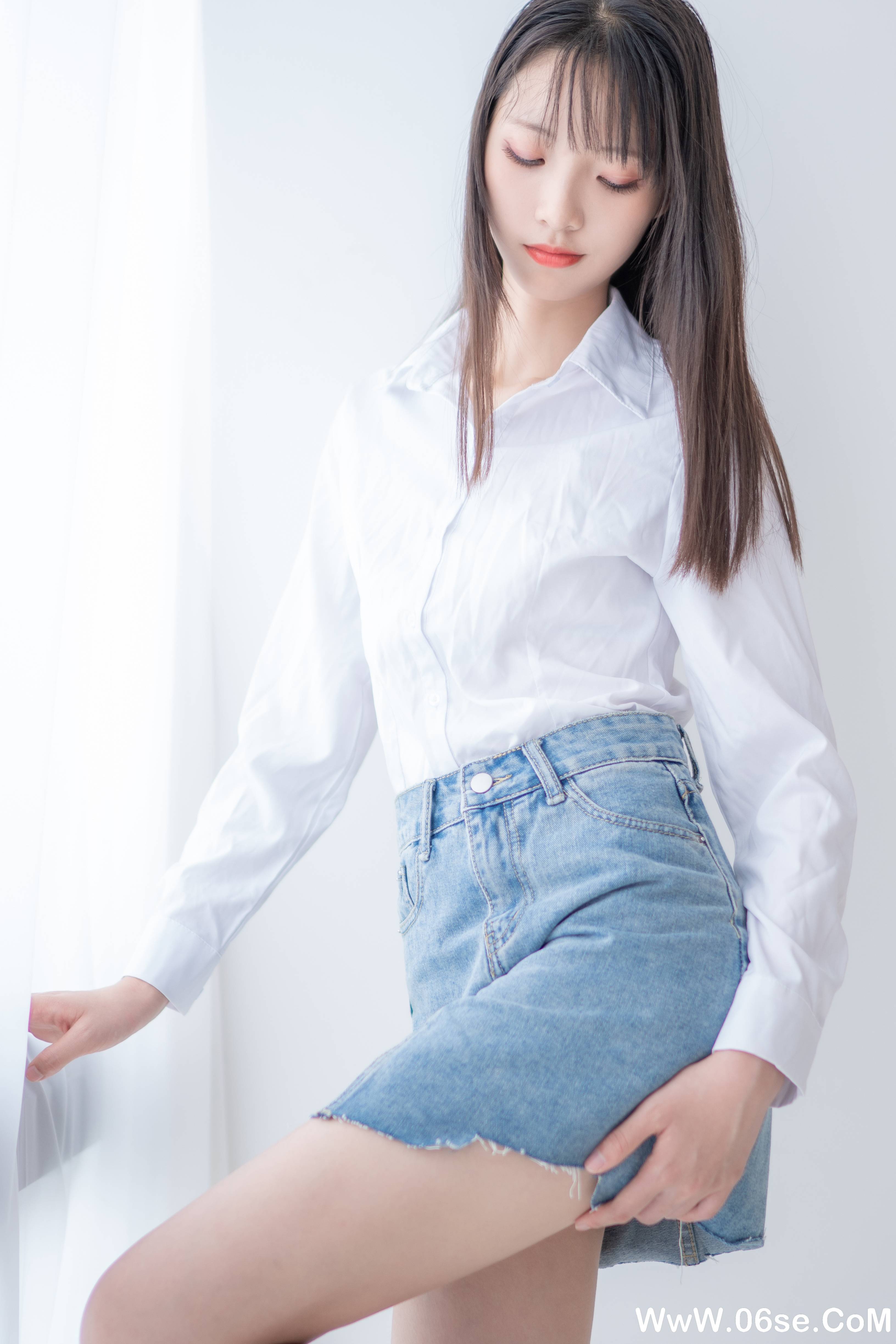 图片[19]-西瓜少女 NO.017 –  衬衫牛仔裙 [61P297M]-六色网