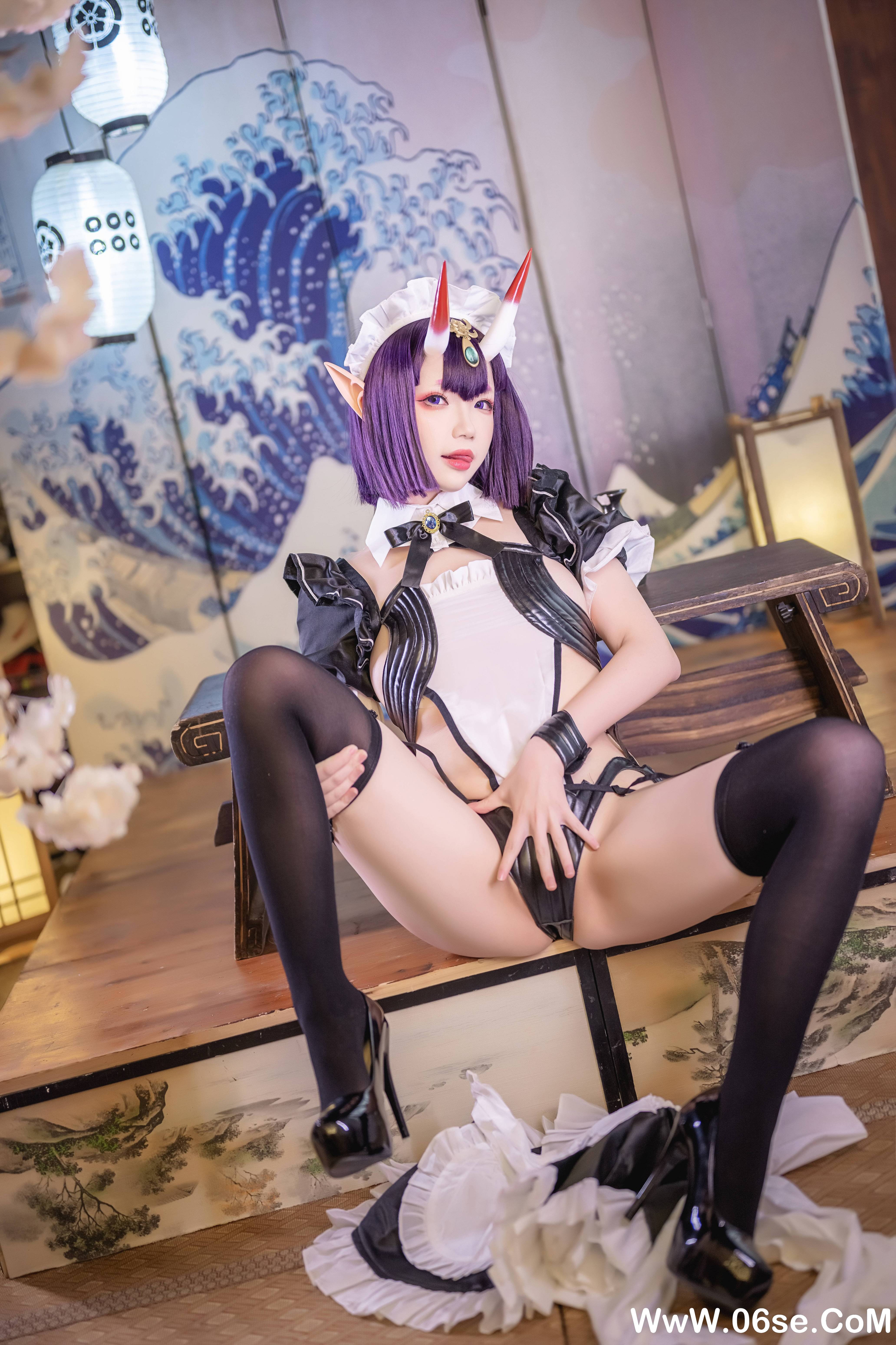 图片[23]-Cos小姐姐雪琪 NO.148 — 酒吞童子女仆[62P+13V1.44G]-六色网