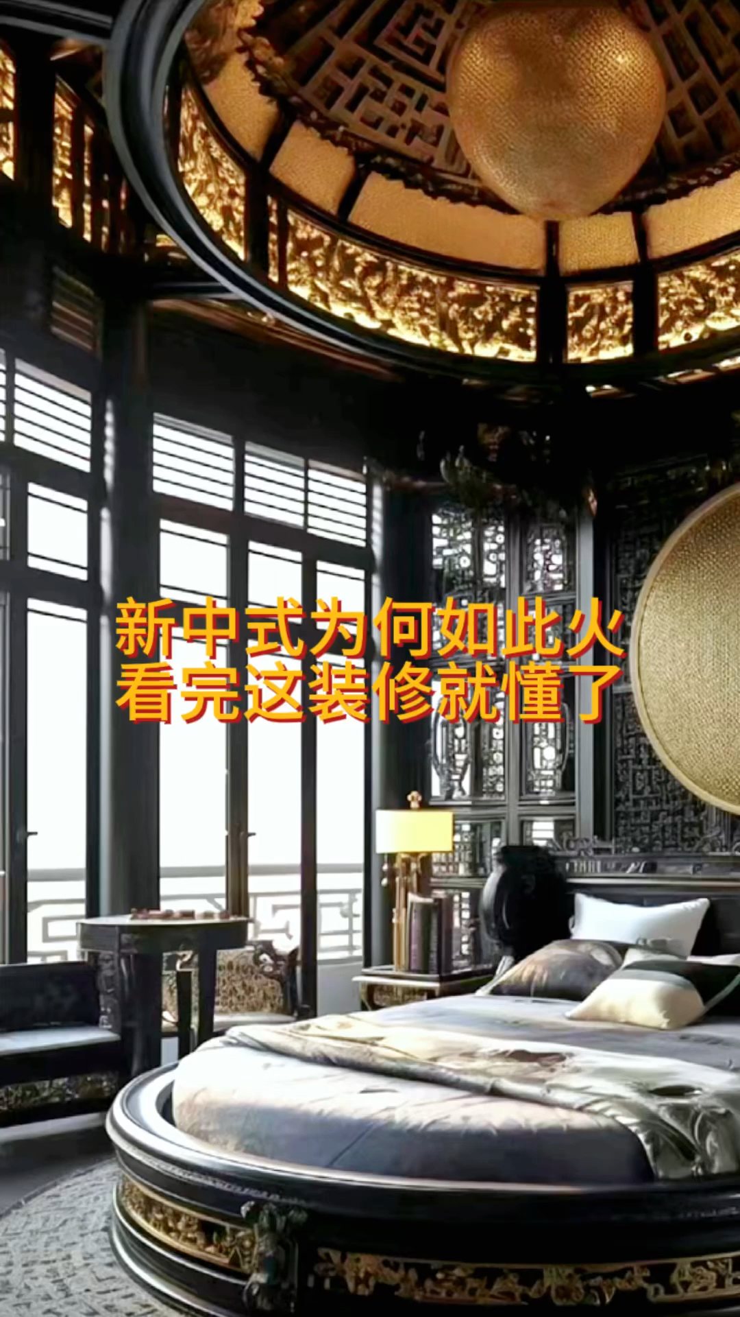新中式风格装修效果图#中式生活美学 #新中式大宅范 #中式装修