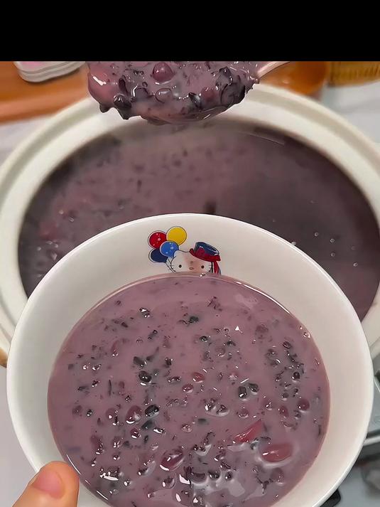 低成本养生奶香红豆粥