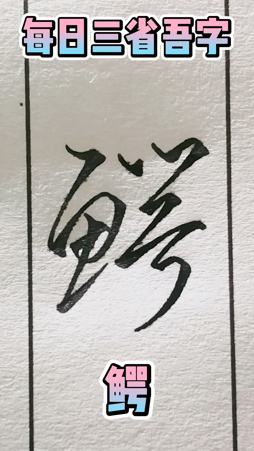 每日三省吾字 鳄鱼眼泪