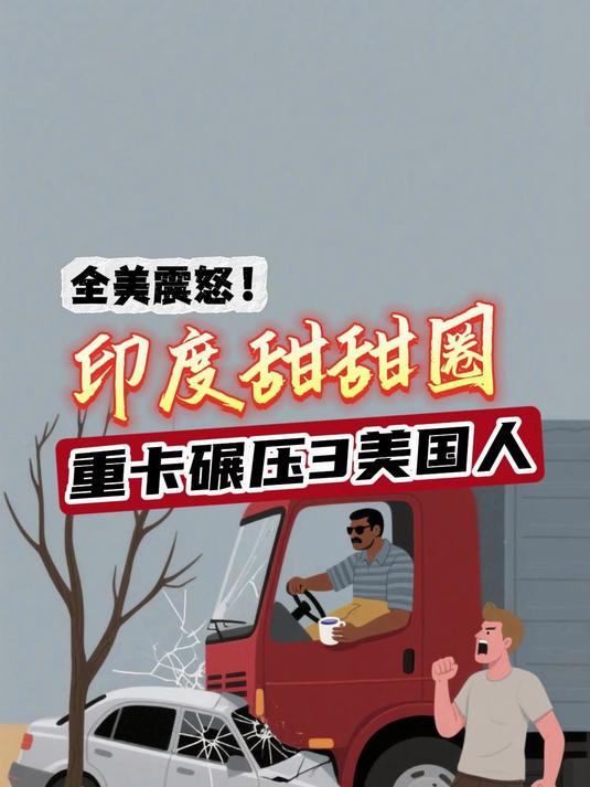 印度甜甜圈:重卡碾压3美国人,全美震怒!