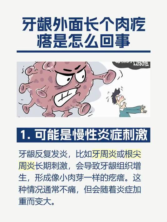 牙龈外面长个肉疙瘩是怎么回事