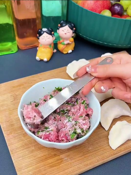 不锈钢包饺子包子挖馅馄饨馅铲包水饺工具不粘挑馅勺包饺子挖馅勺 #省心好物攻略#
