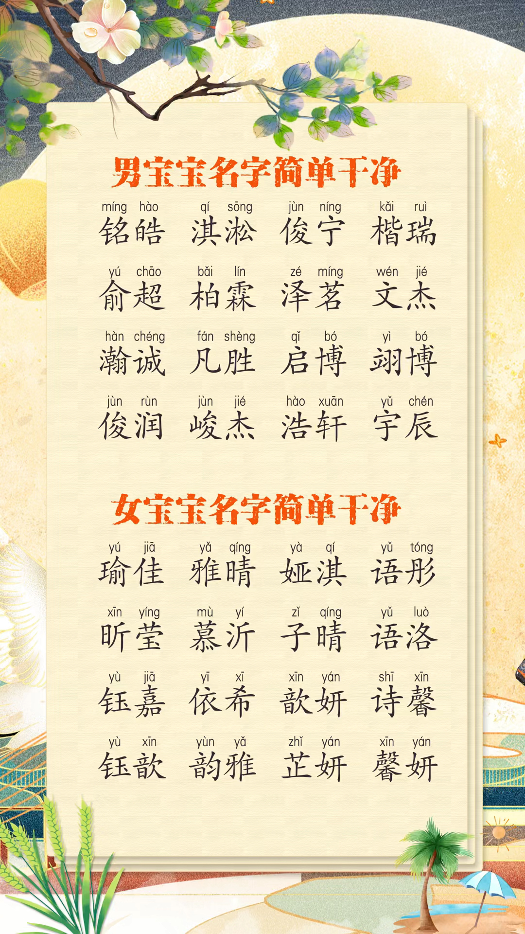 男孩宝宝名字简单干净,优秀的男孩名字大全