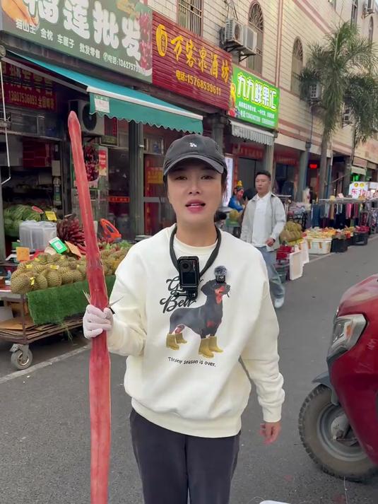 摆摊卖神奇海鱼“烟管鱼”世界上嘴巴最长的鱼一条鱼一半都是嘴