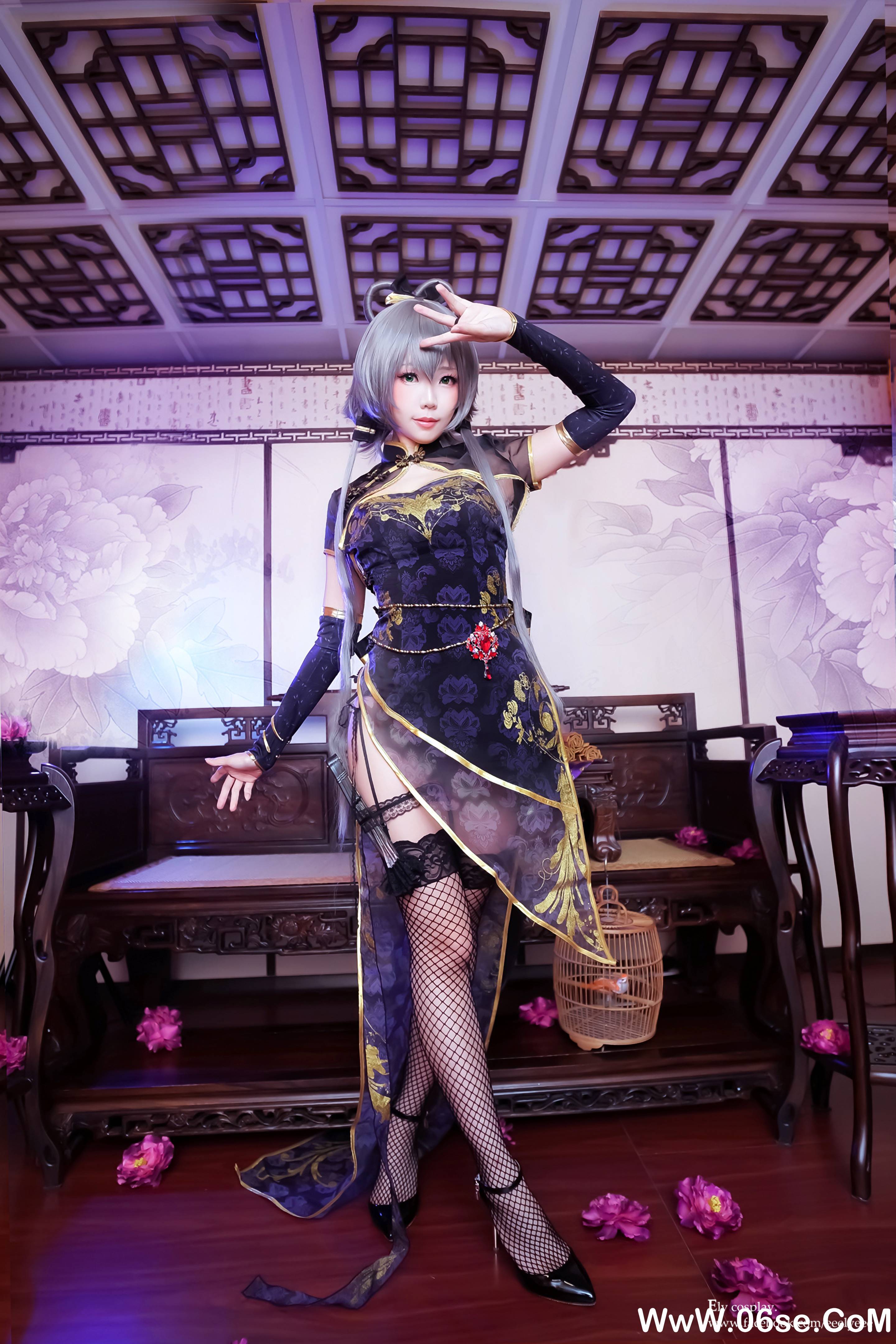 图片[13]-Ely_eee(ElyEE子) NO.012 – 天依金丝雀旗袍[13P166M]-六色网