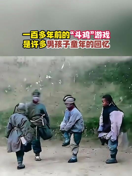 一百多年前的“斗鸡”游戏,是许多男孩子童年的回忆