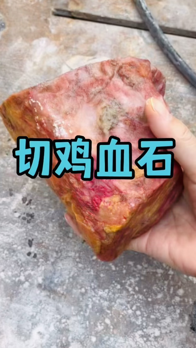 切块鸡血石原石,最后亏了还是赚了呢