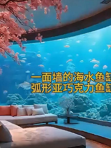 别墅鱼缸定制 认准实力亚克力厂家 大型亚克力鱼缸定做