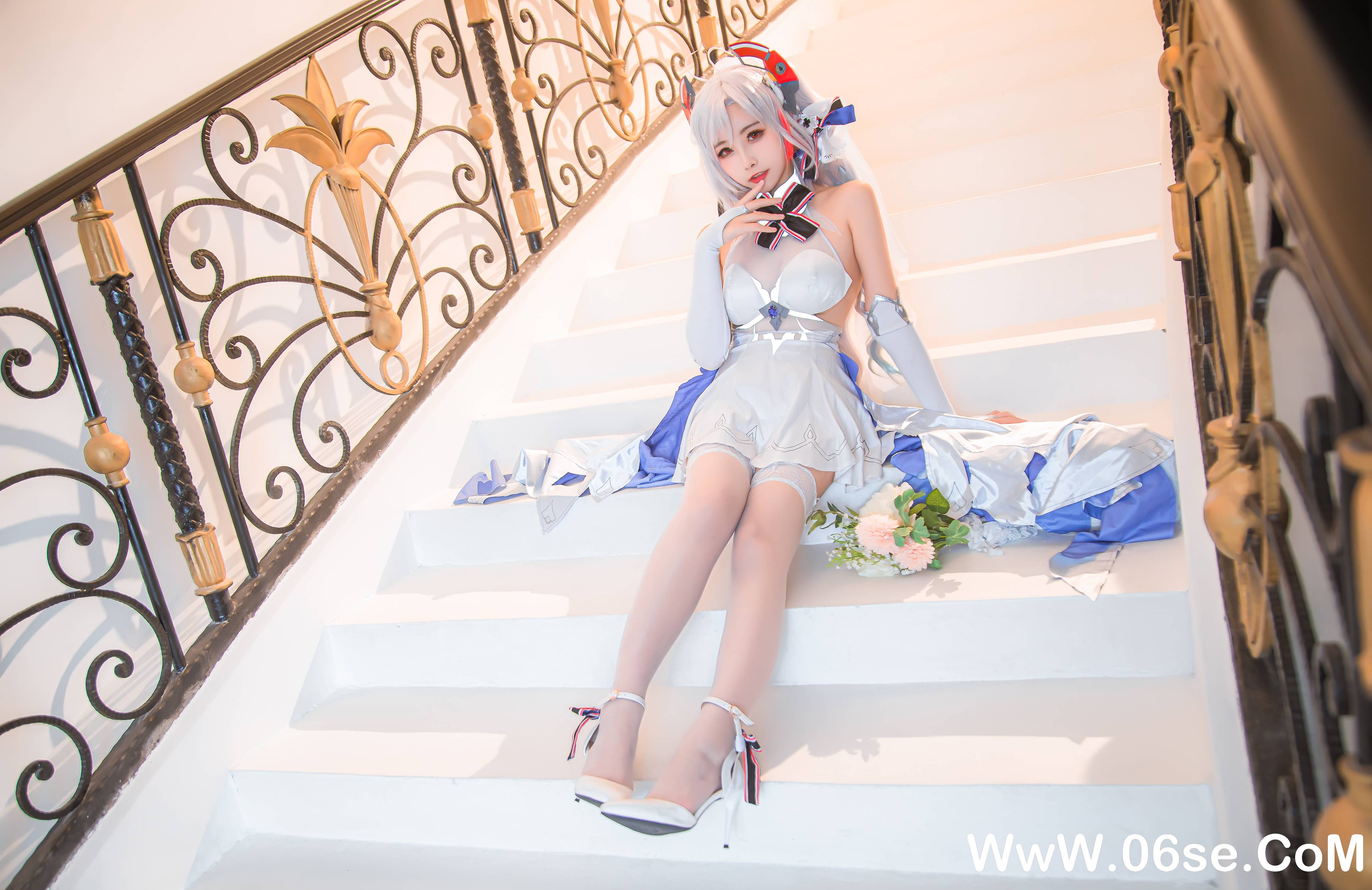 图片[5]-Momoko葵葵 NO.034 — 欧根之花嫁[20P109M]-六色网