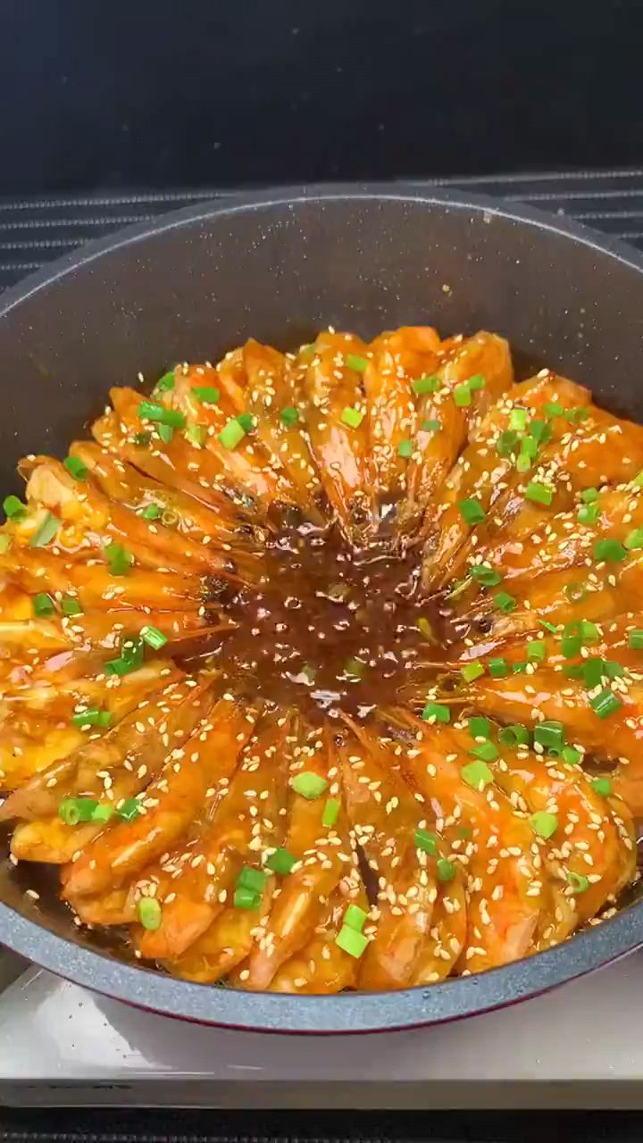好吃的糖醋闷大虾,很美味