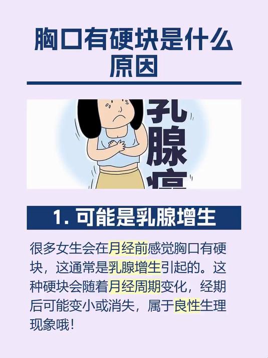 胸口有硬块是什么原因
