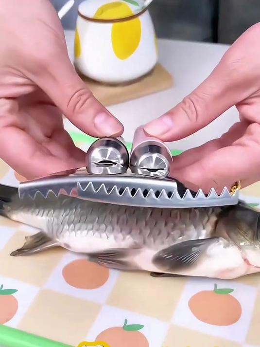 家用不锈钢鱼鳞刨工具厨房款刮鱼鳞器手动打鱼刀厨房去鱼鳞