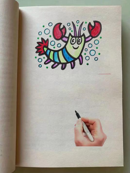 龙虾简笔画 画龙虾的简单方法