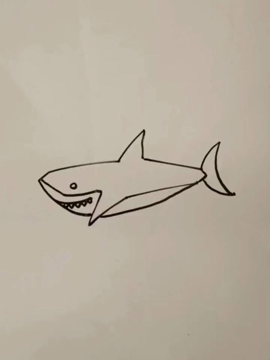 简笔画——大鲨鱼