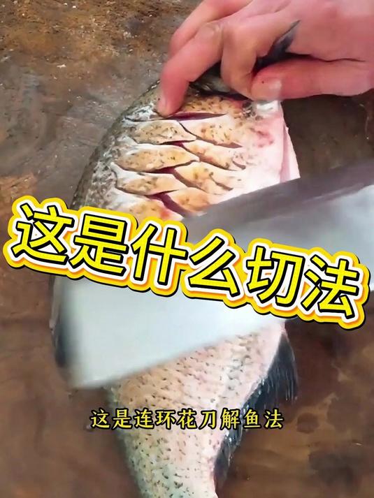 连环花刀解鱼法