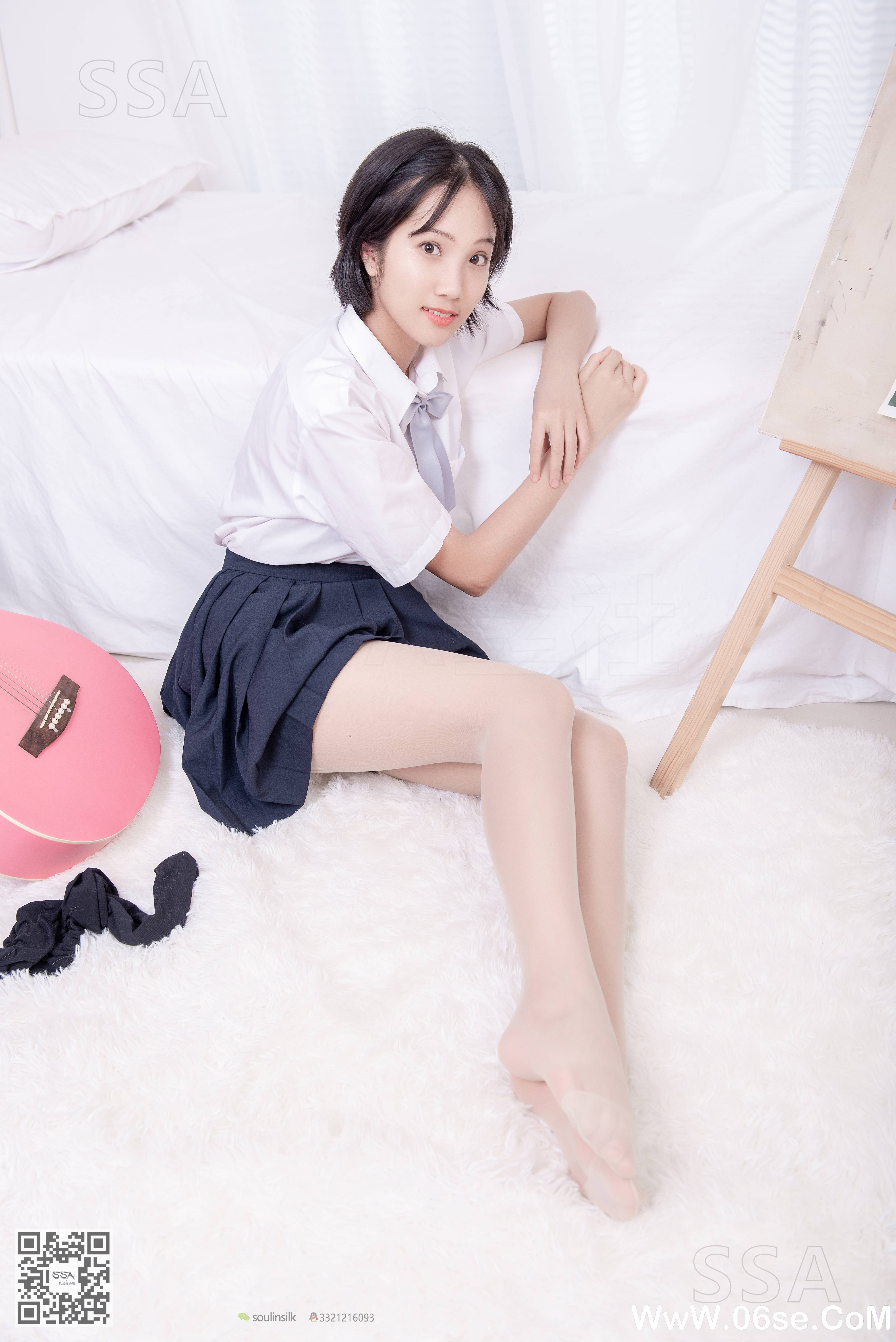 图片[73]-[SSA丝社] NO.181 小佩 酒窝少女JK制服肉丝黑袜穿搭示范[135P1.44G]-六色网