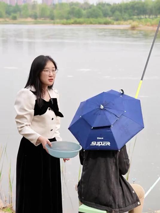 伞帽头戴式雨伞帽钓鱼头戴太阳伞