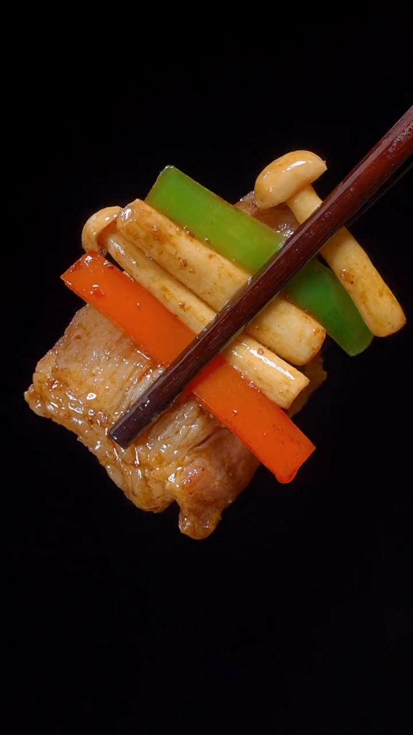 白玉菇炒肉的家常做法