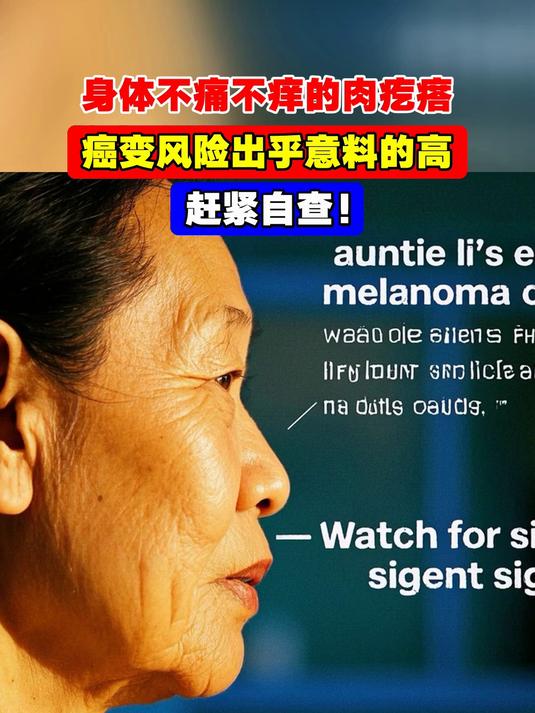 身体不痛不痒的肉疙瘩,癌变风险出乎意料的高,赶紧自查!