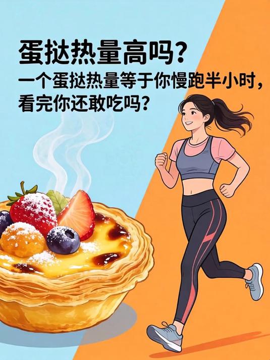 蛋挞热量高吗？一个蛋挞热量等于你慢跑半小时，看完你还敢吃吗？