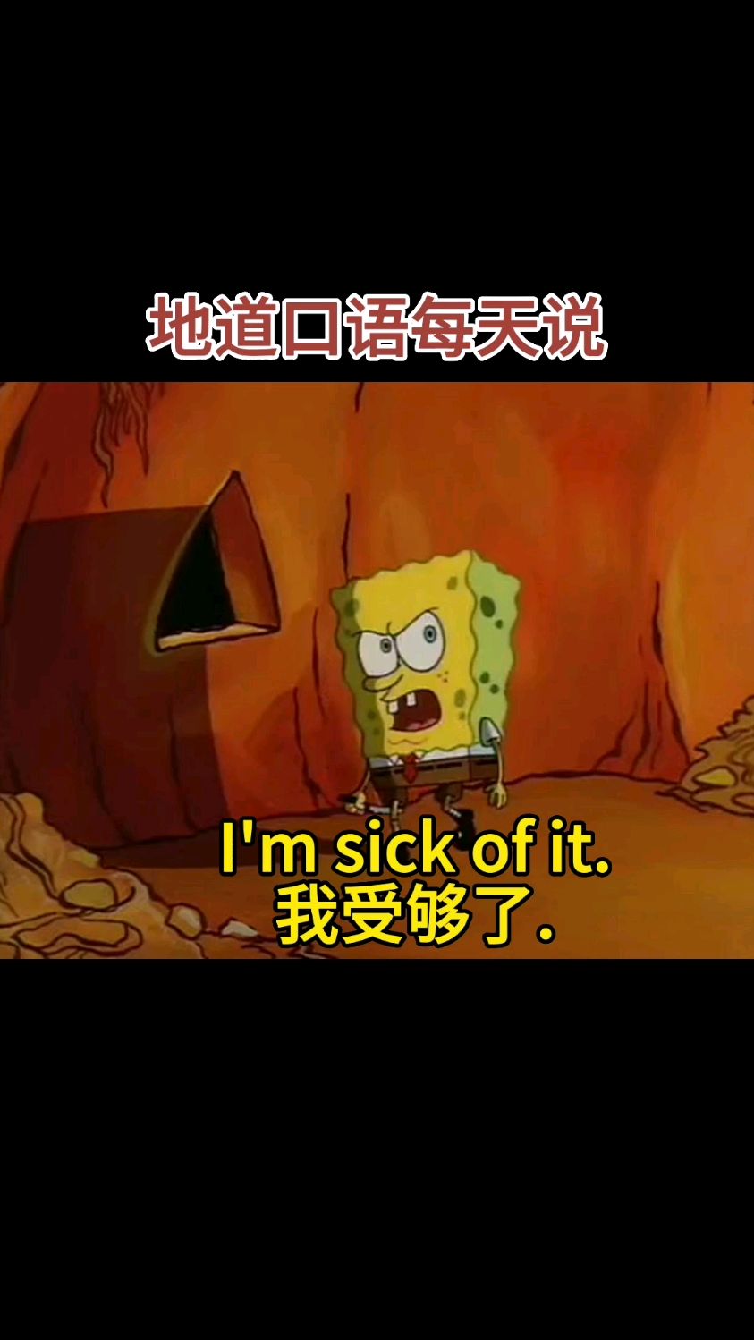 我受够了用英语该怎么说呢?