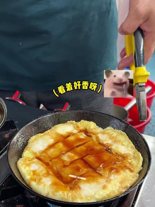 嵊州：校门口偶遇糯叽叽的广味烤年糕！头一次见到这种吃法！