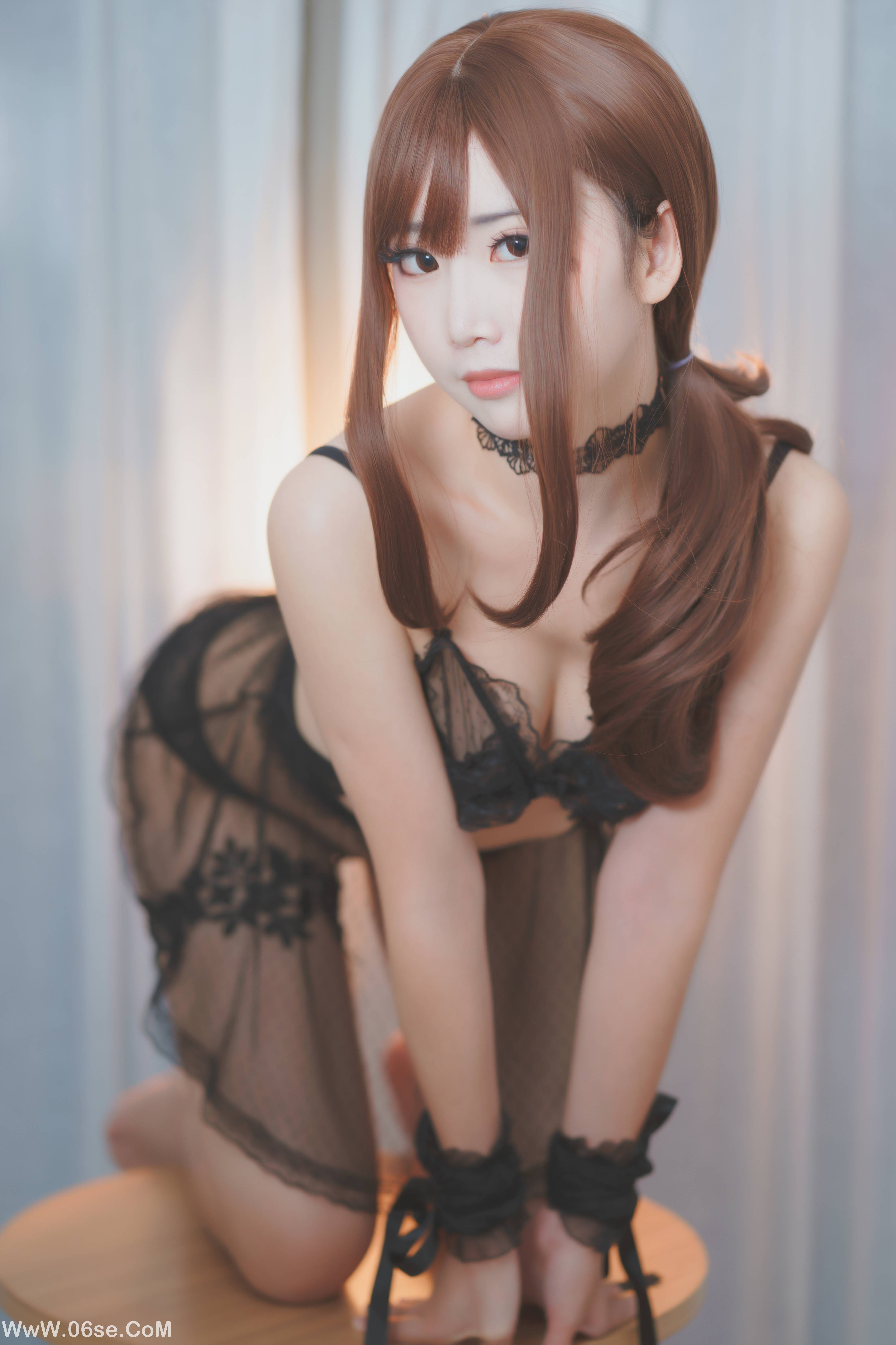 图片[8]-Coser面饼仙儿 NO.009 – 黑纱私房[18P218M]-六色网