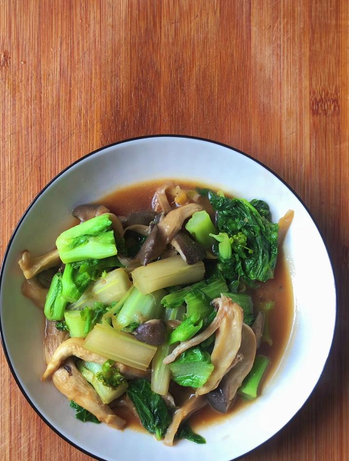 平菇怎么炒好吃又简单的做法,分享一道平菇炒青菜
