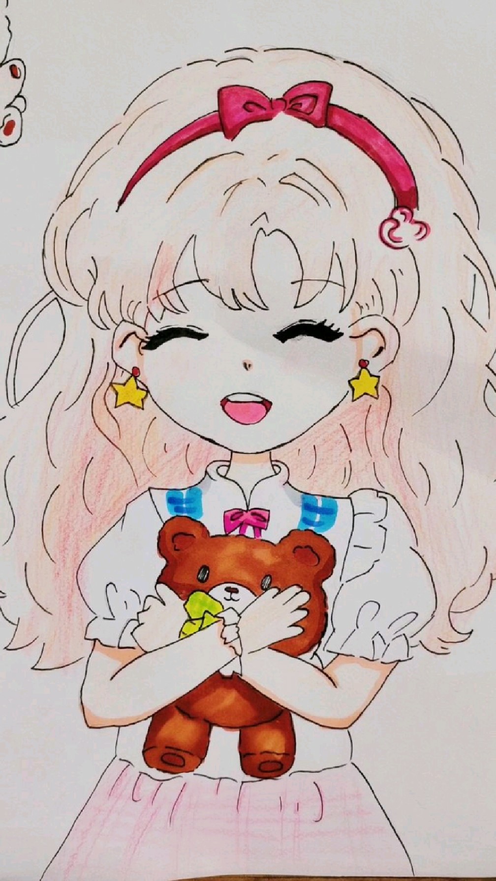 Q版可爱女孩人物漫画#画画儿童画简笔画#Q版人物动漫画