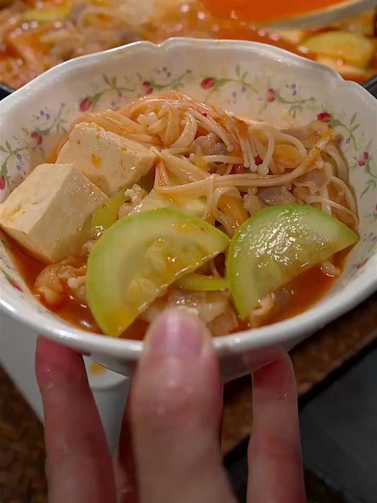 韩式泡菜锅太美味了