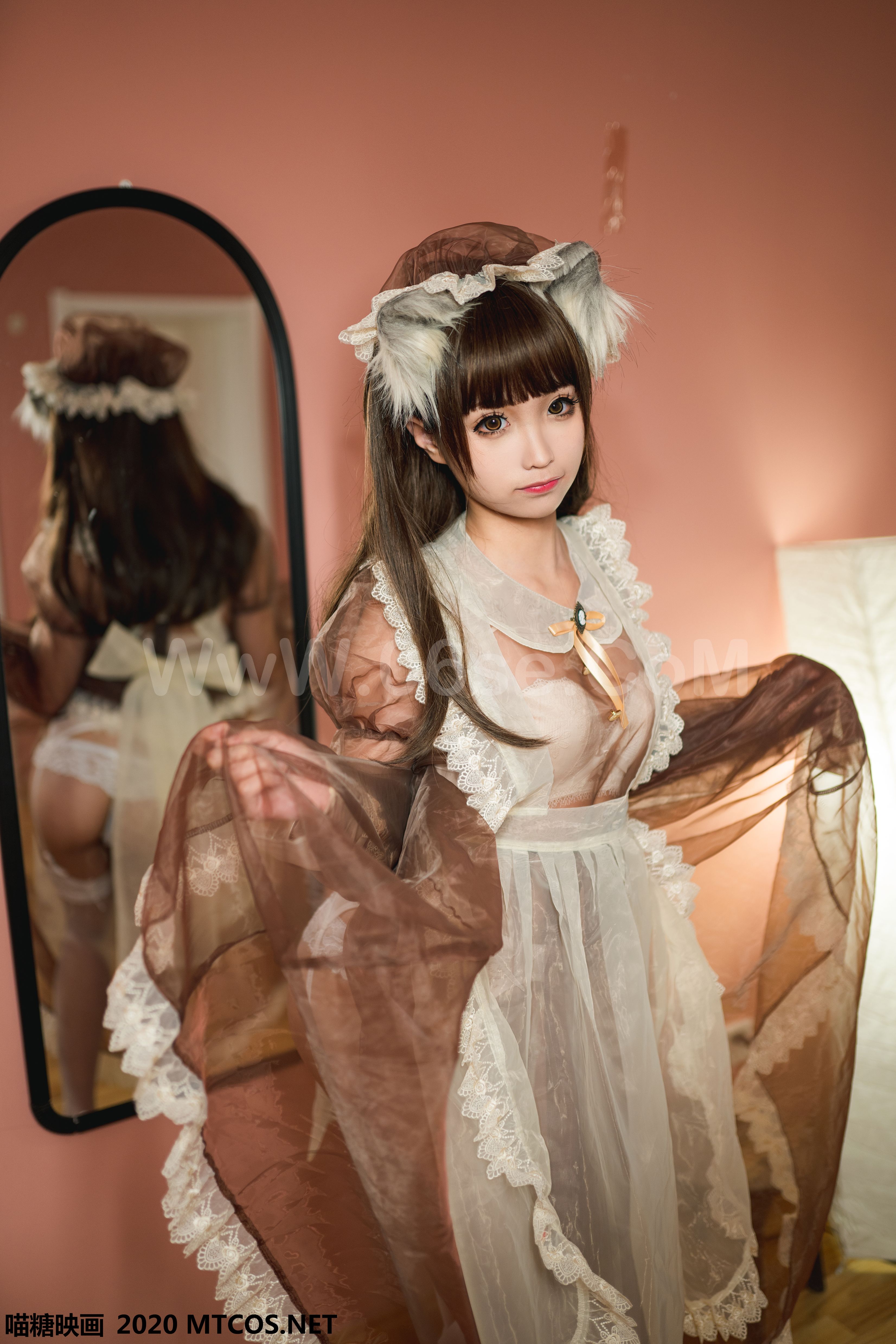 图片[15]-[MTCos] 喵糖映画 Vol.124 蠢沫沫 棕色女仆装-六色网