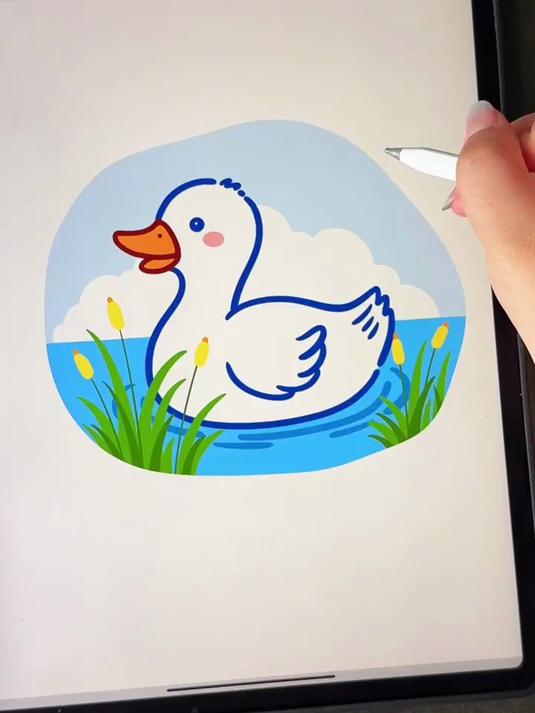 鸭子怎么画