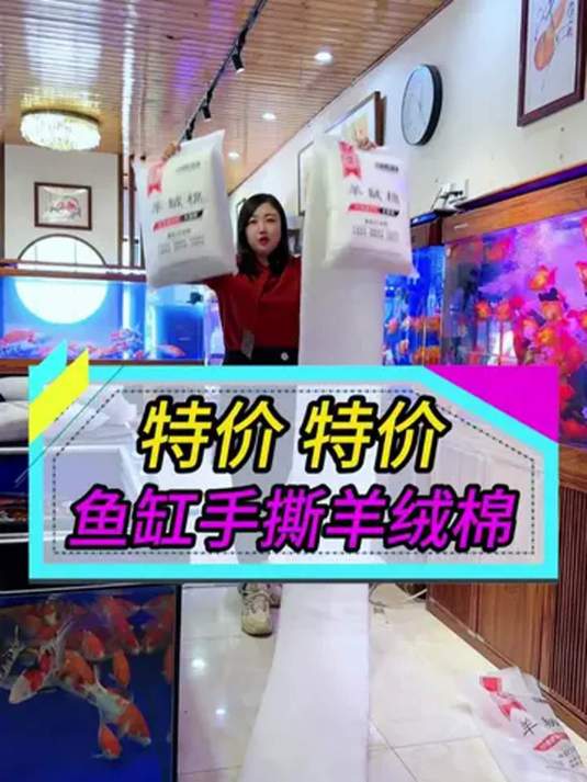 新手养鱼必知:特价鱼缸手撕羊绒棉,过滤超强!